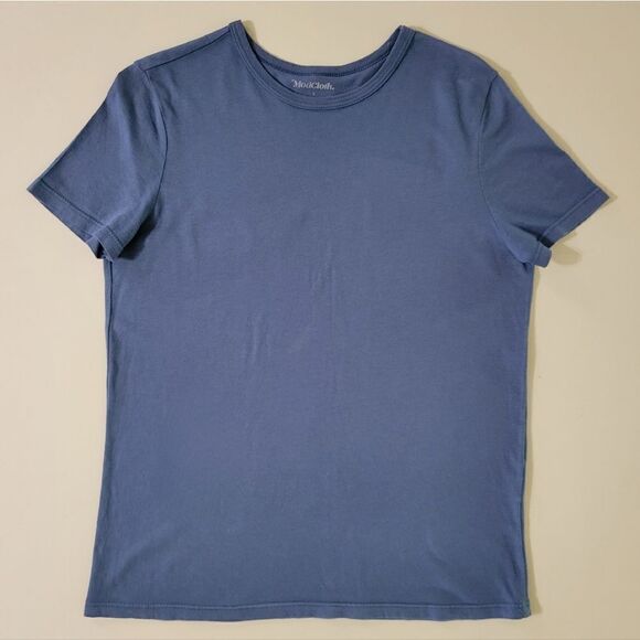 ModCloth Women's Blue Crewneck Short Sleeve Pullover Top - Picture 3 of 9